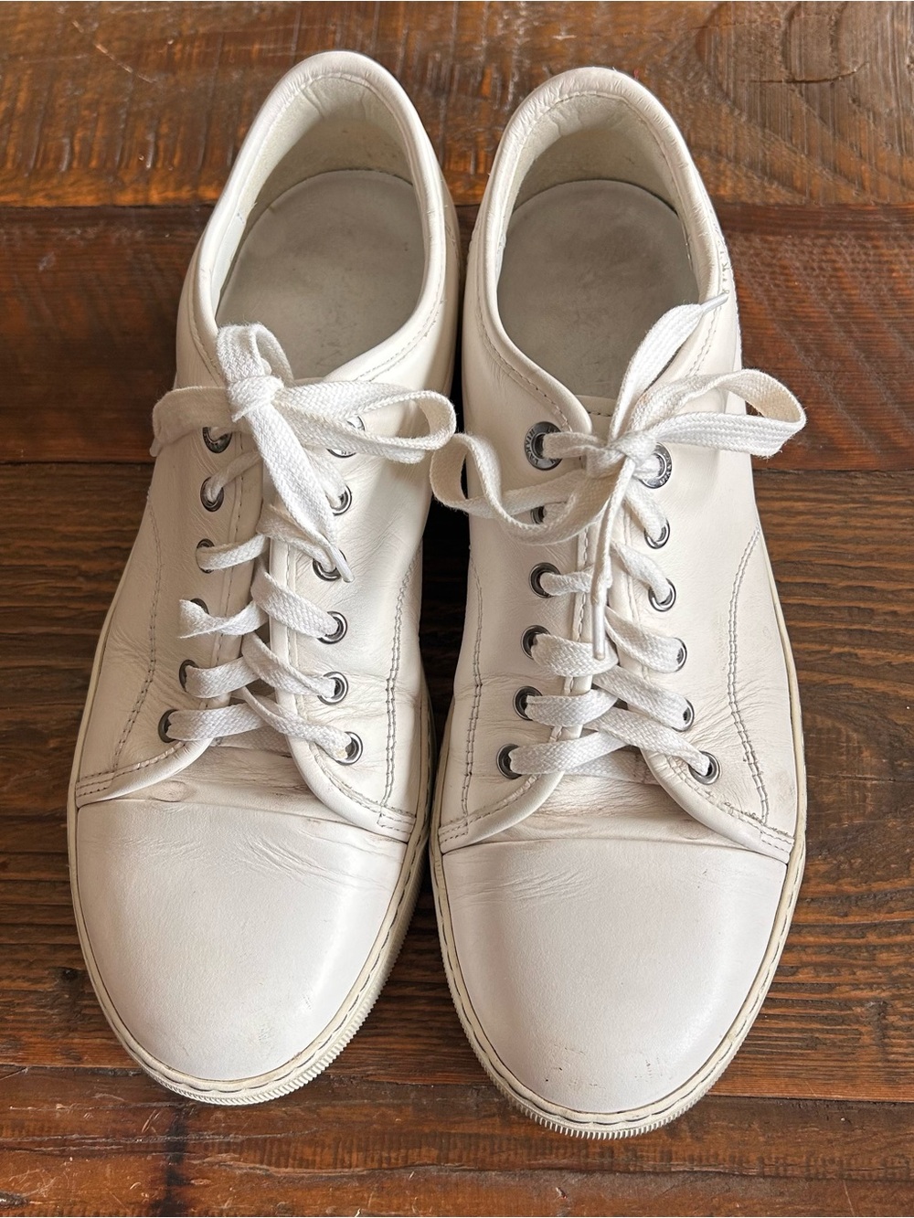 Lanvin White Leather Men's Sneakers